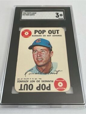 1968 Topps Game #19 Ron Santo SGC 3 Vintage Baseball Card